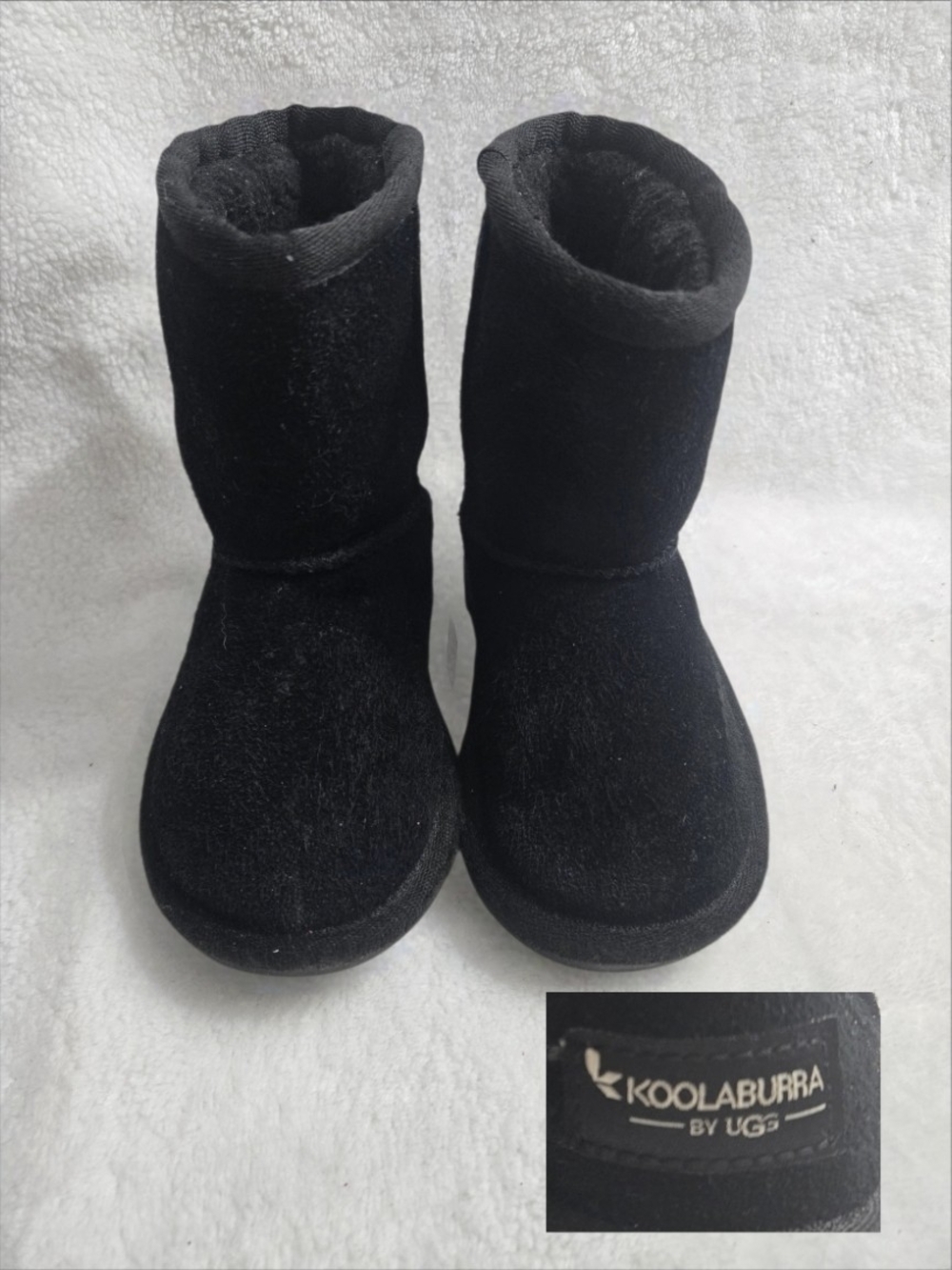 Koolaburra by UGG Black Suede Shearling Boots Size 6